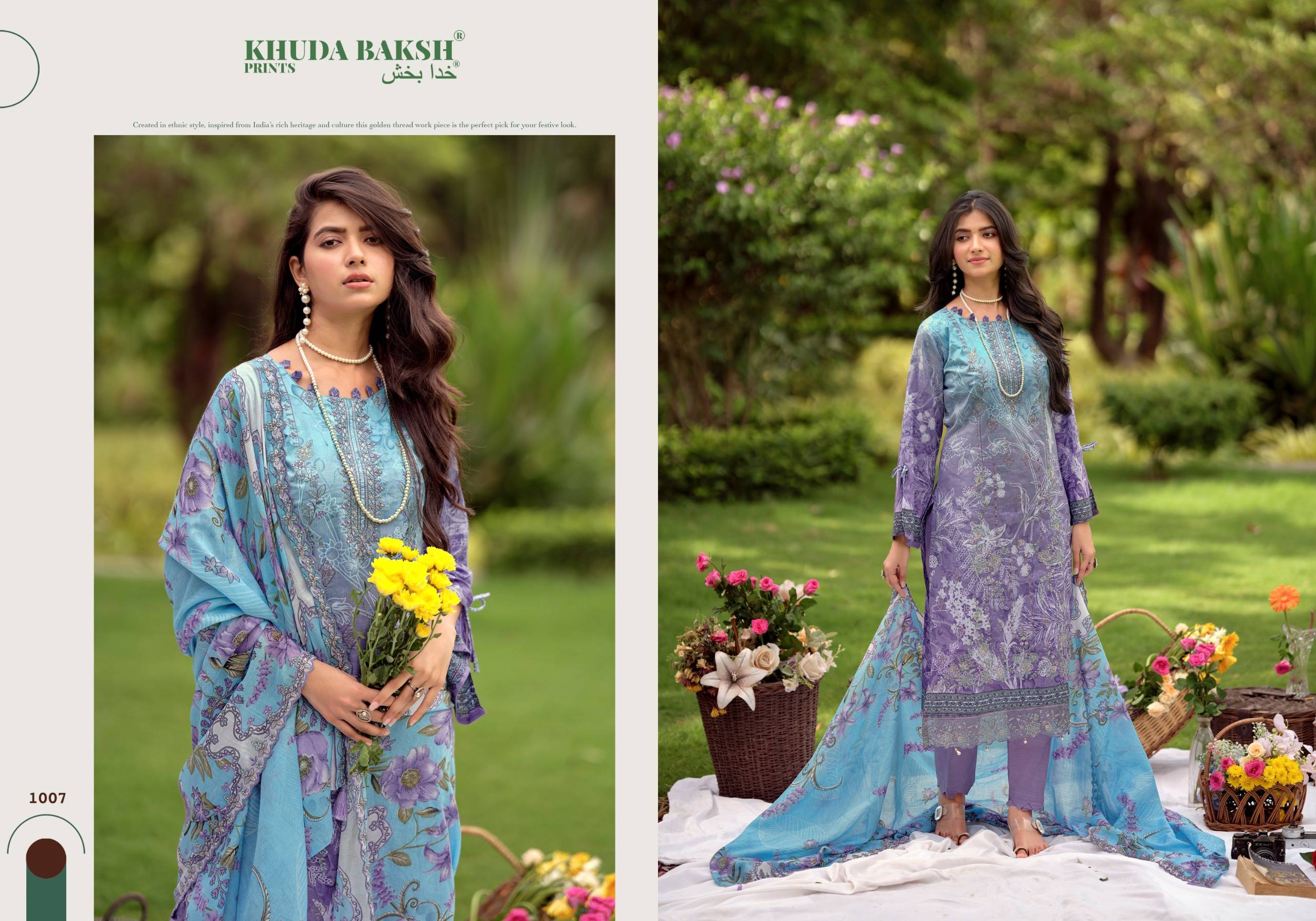 FARAH VOL 2 By KHUDHA BAKSH 1001 To 1010 Series Pakistani Suits casual Wear PURE LAWN Dresses At Wholesale